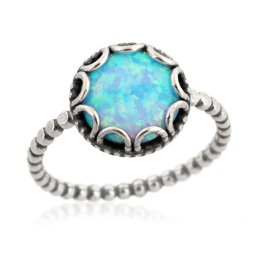 Silver Ring with Opal