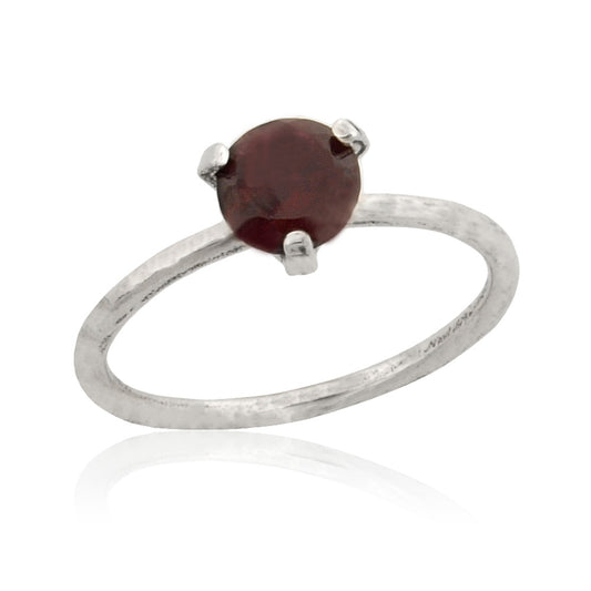 Silver Ring with Garnet