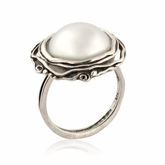 Silver Ring with Pearl