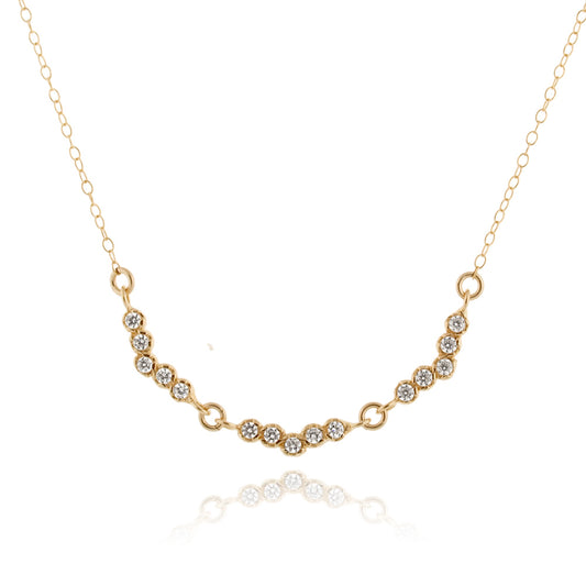 Gold Filled Necklace with Zircon