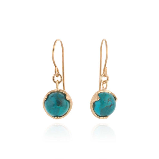 Gold Filled Earrings with Turquoize