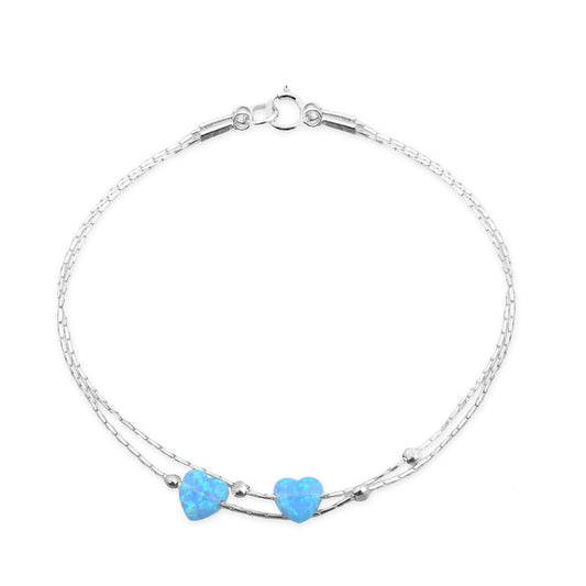 Silver Bracelet with Opal