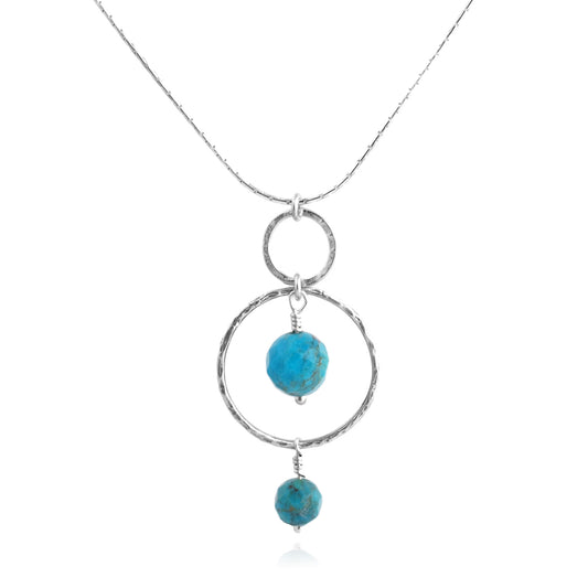 Silver Necklace with Turquoise