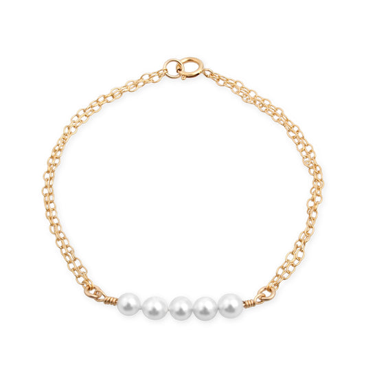 Gold Filled Bracelet with Pearl