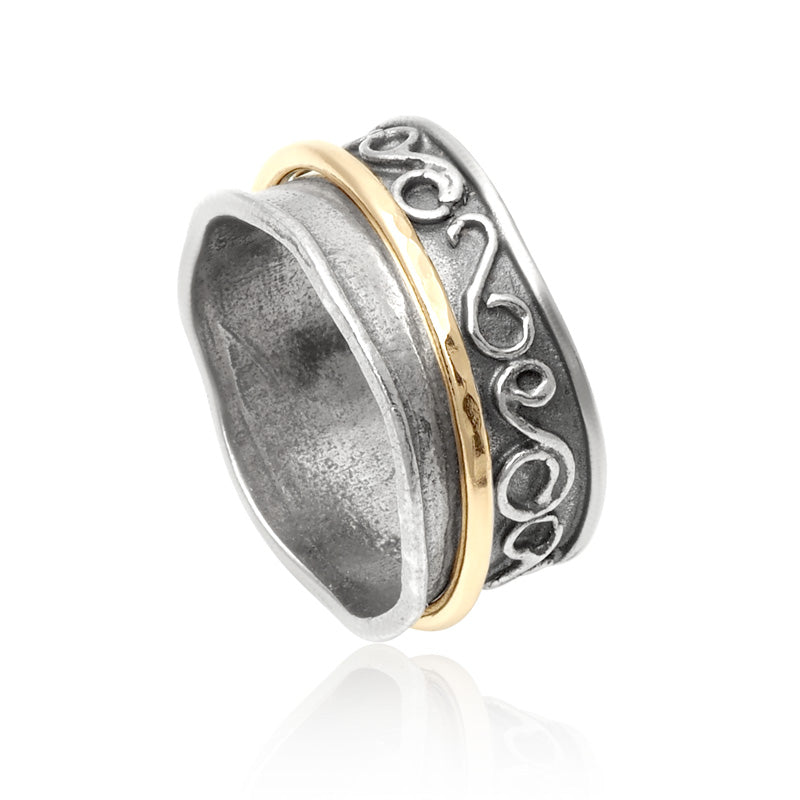 Silver and Gold Filled Spinning Ring