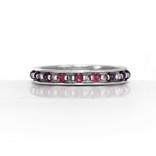 Silver Ring with Garnet