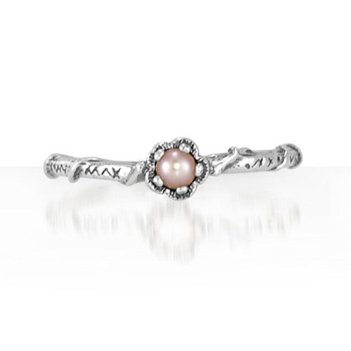 Israeli Jewelry Silver Ring with Pearl