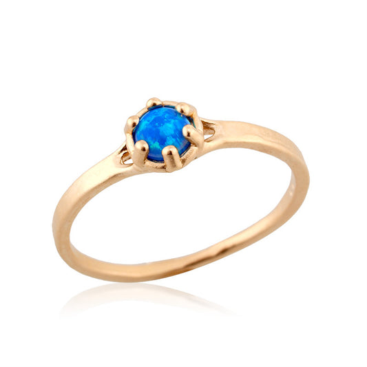 Gold plated ring, opal