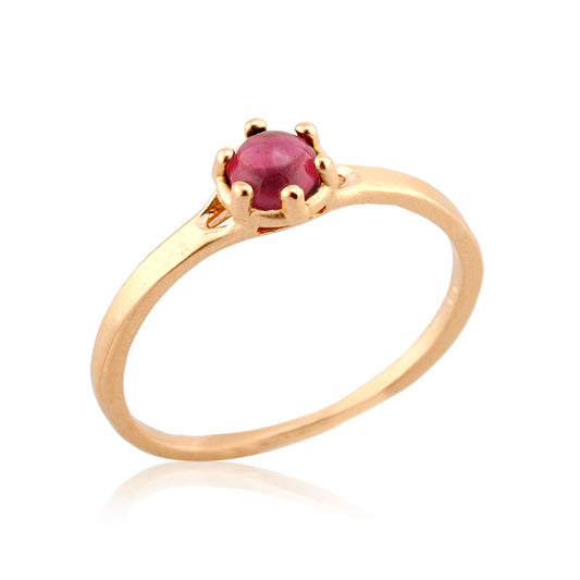 Gold plated ring, garnet