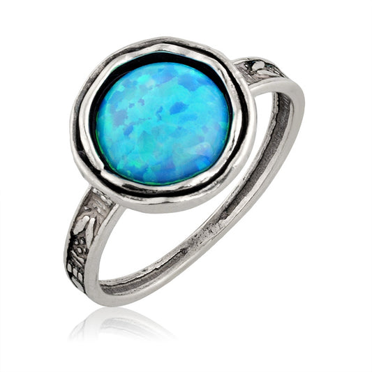 Silver Ring with Opal