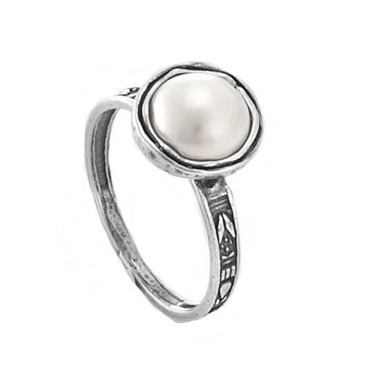 Silver Ring with Pearl