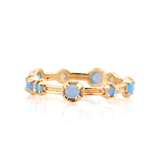 Gold plated ring, opal