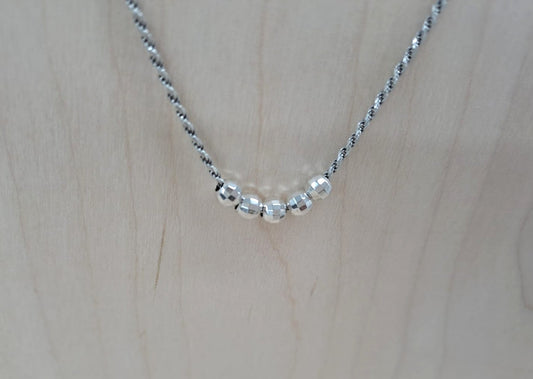 SILVER ROPE CHAIN, SILVER BALLS
