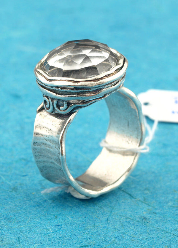 Silver Ring with Crystal