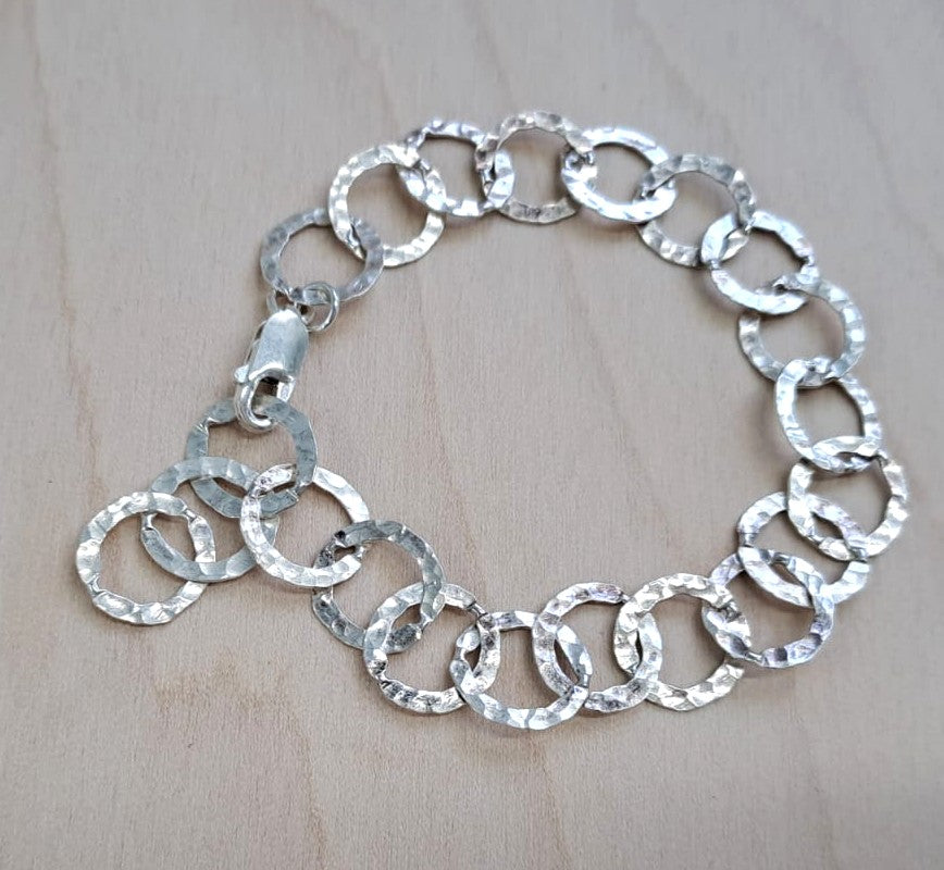 SILVER BRACELET, 11 MM LINKS