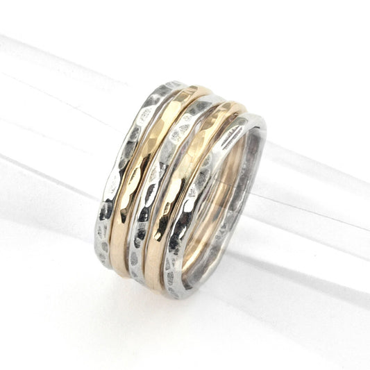 Silver And Gold filled Stack Ring