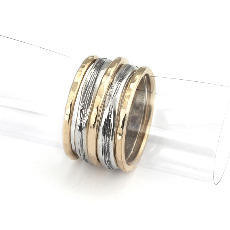 Silver And Gold filled Stack Ring