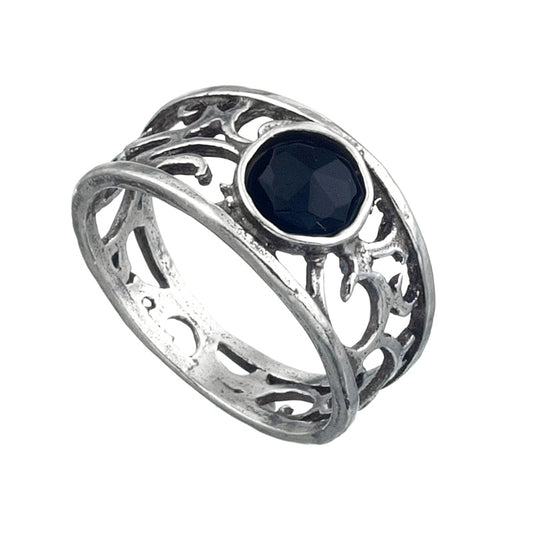 Silver Ring with Onyx