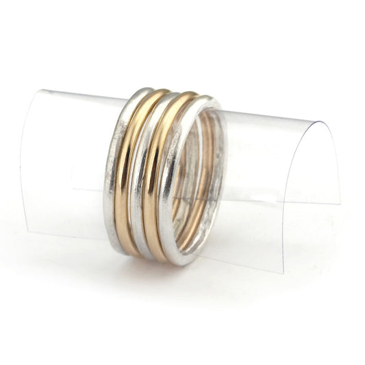 Silver And Gold filled Stack Ring