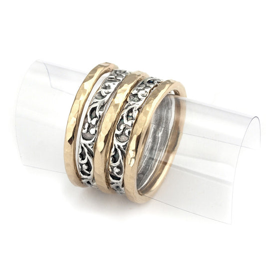 Silver And Gold filled Stack Ring