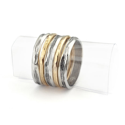 Silver And Gold filled Stack Ring