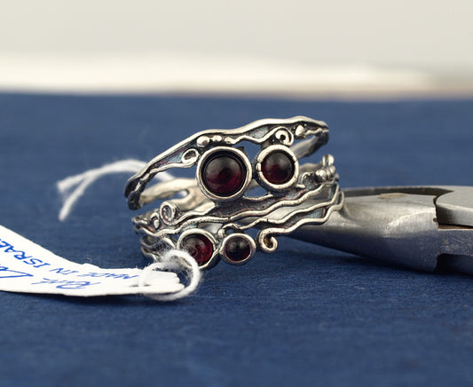 Silver Ring with Garnet