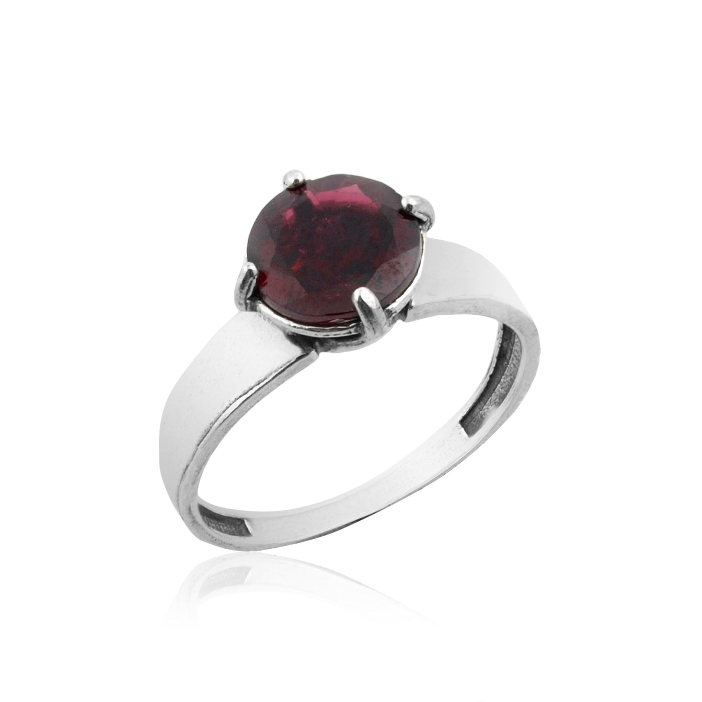 Silver Ring with Garnet