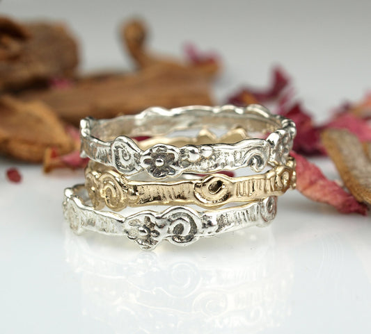 GF and Silver Stack Rings