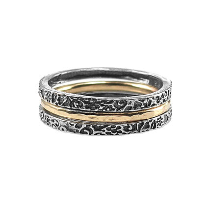 Silver and Goldfilled Stack Ring