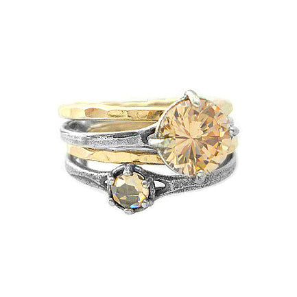 Silver and Goldfilled Stack Ring