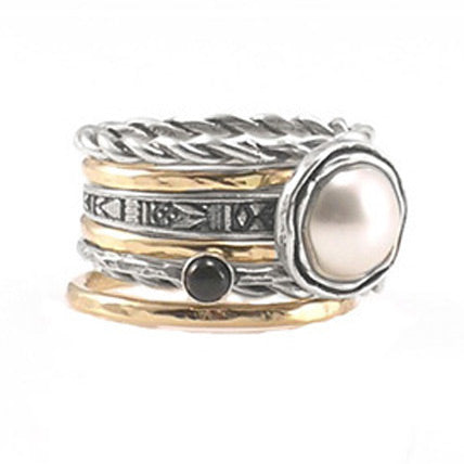 Silver and Goldfilled Stack Ring